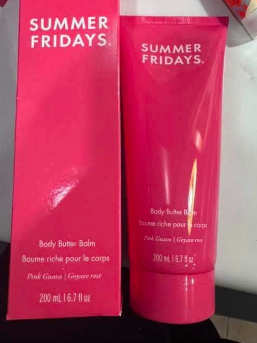 Summer Fridays Pink Body Butter Balm - Bright Pink Hydrating Cream